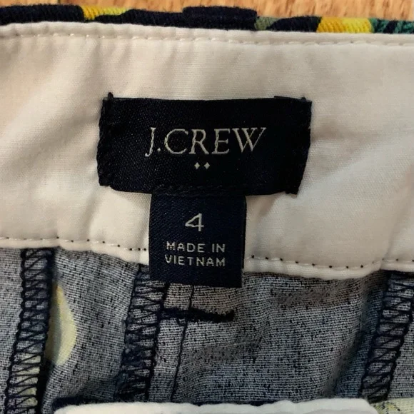 J. Crew Navy Shorts with Yellow Lemon Print - Picture 6 of 7